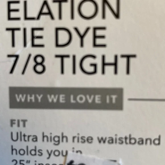 Athleta Elation Tie-Dye Leggings 7/8 Tight - Picture 4 of 8